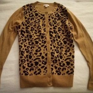Merona Leopard Print Cardigan XS